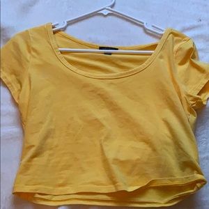 Yellow crop top